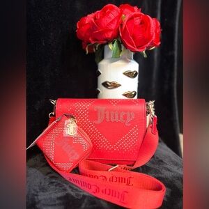 ❤️❤️NWT-Juicy Couture BEAUTIFUL ”Lovely Day” Flap Crossbody Bag & zip wallet❤️❤️